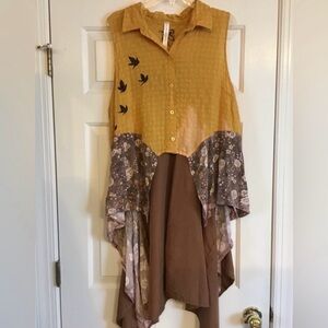 NWT MORGAN FACTORY sleeveless tunic top/cover up S M